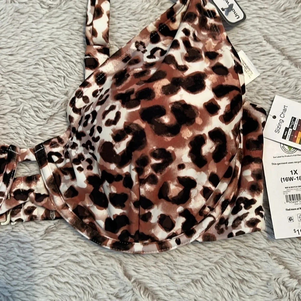 NWT Time and TruUnderwire Bathing Suit Top Size 1X (16W-18W)